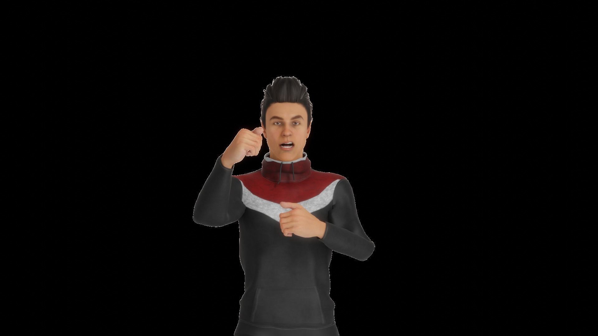 Family woman 3D model_36