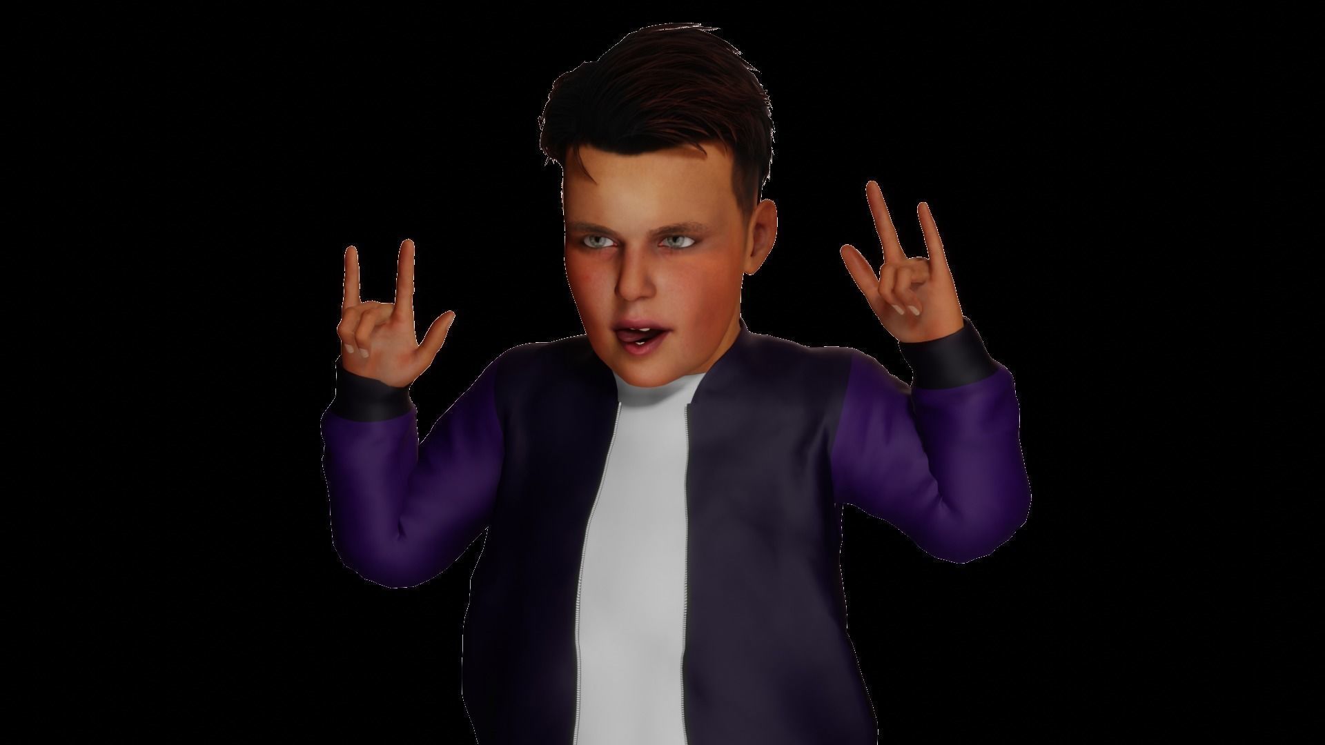 Family woman 3D model_52