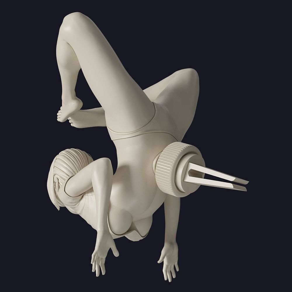 Car phone holder 3D print model_5