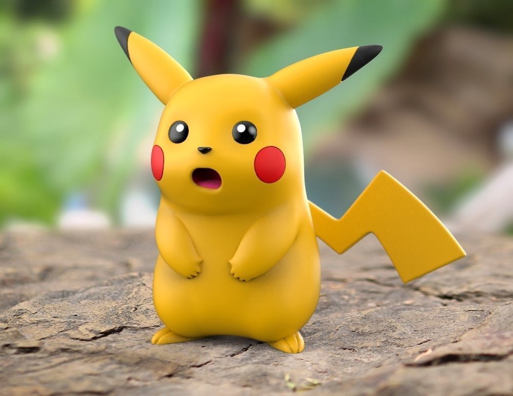 Pikachu Surprised Shocked for 3D printing 3D print model_2