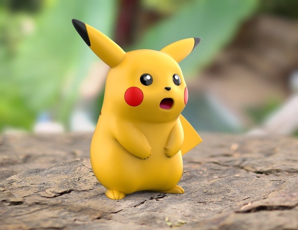 Pikachu Surprised Shocked for 3D printing 3D print model_3