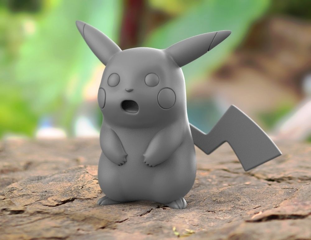 Pikachu Surprised Shocked for 3D printing 3D print model_4