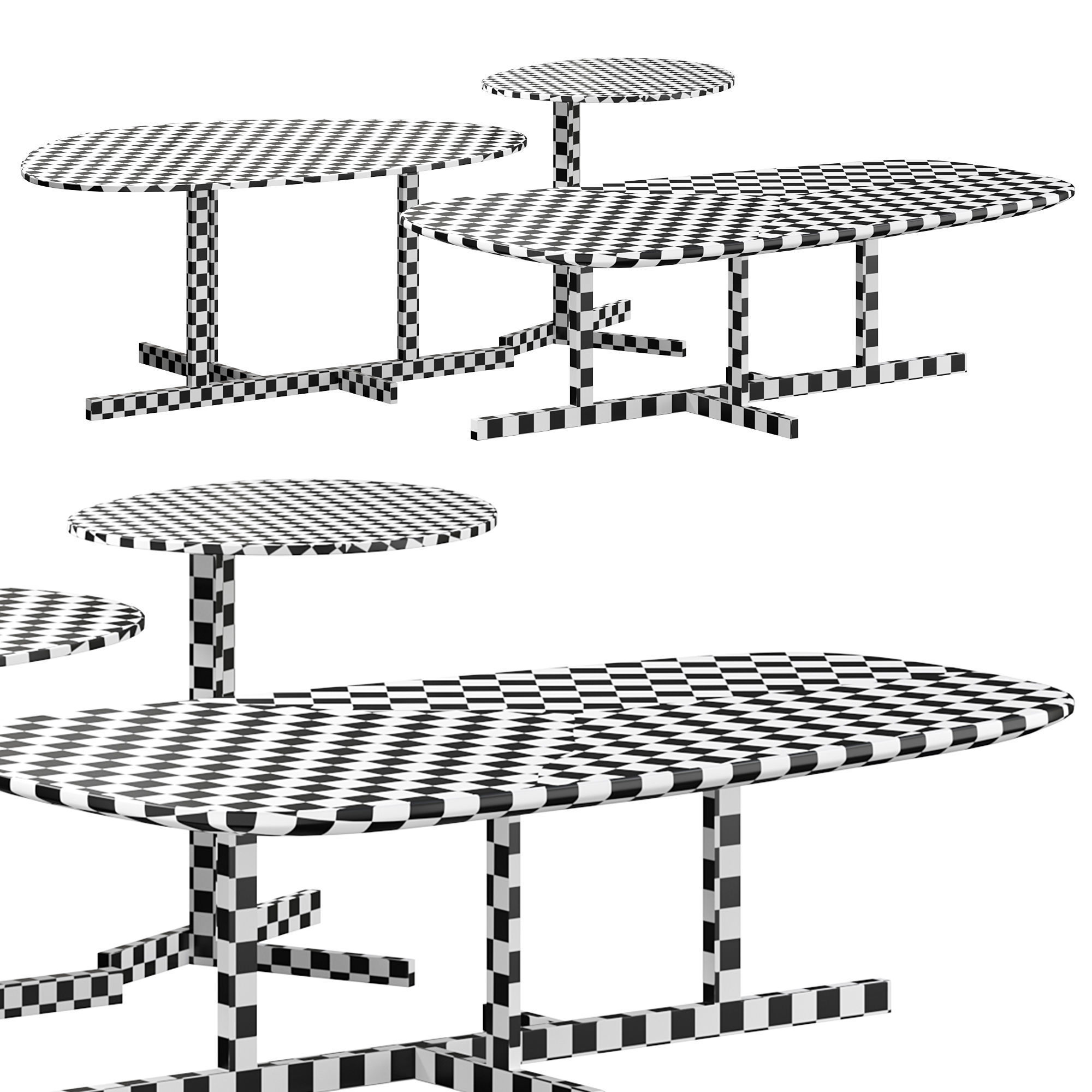 Kumo coffee table by bonaldo 3D model_4