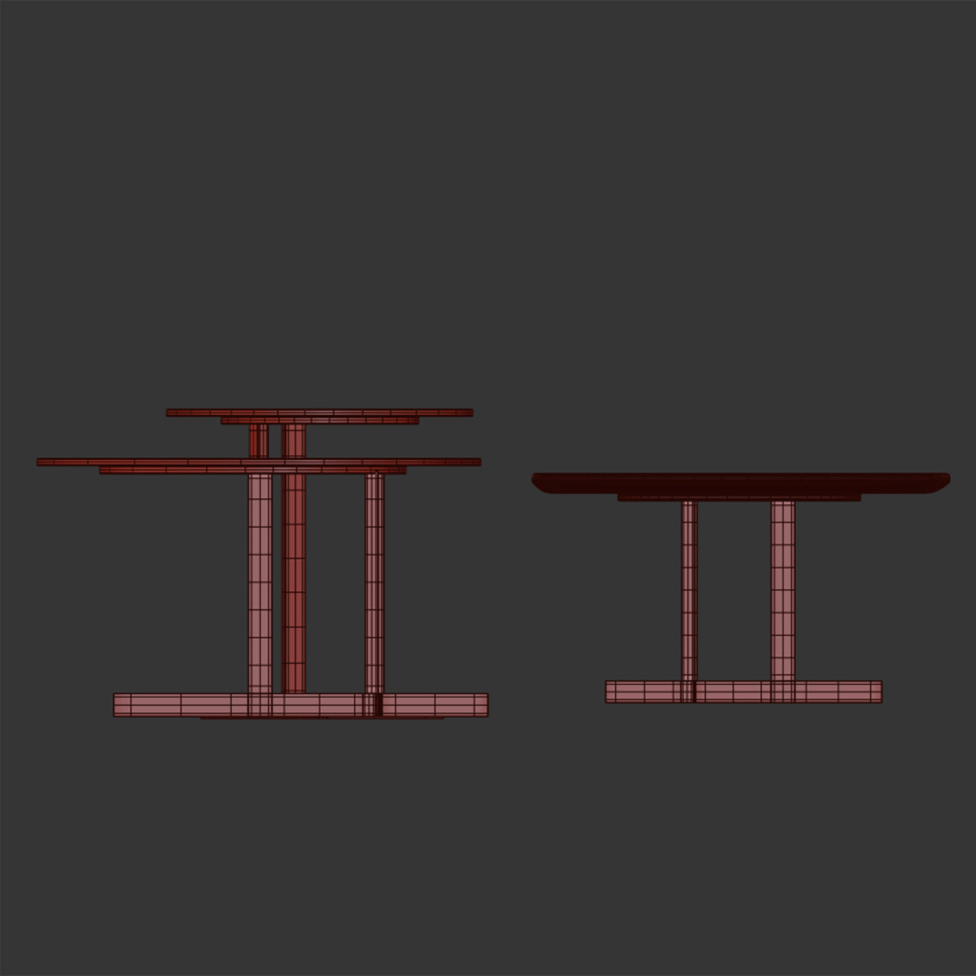 Kumo coffee table by bonaldo 3D model_7