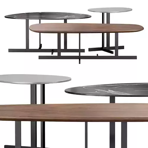 Kumo coffee table by bonaldo 3D model