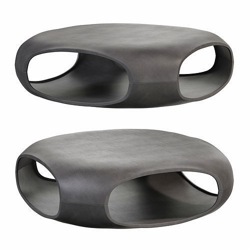 Pebble pouf by bonaldo 3D model