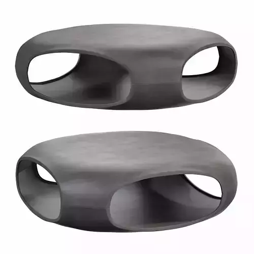 Pebble pouf by bonaldo 3D model
