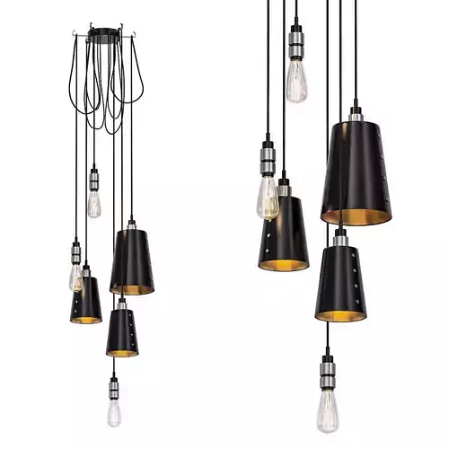 Hooked 6 industrial pendant light