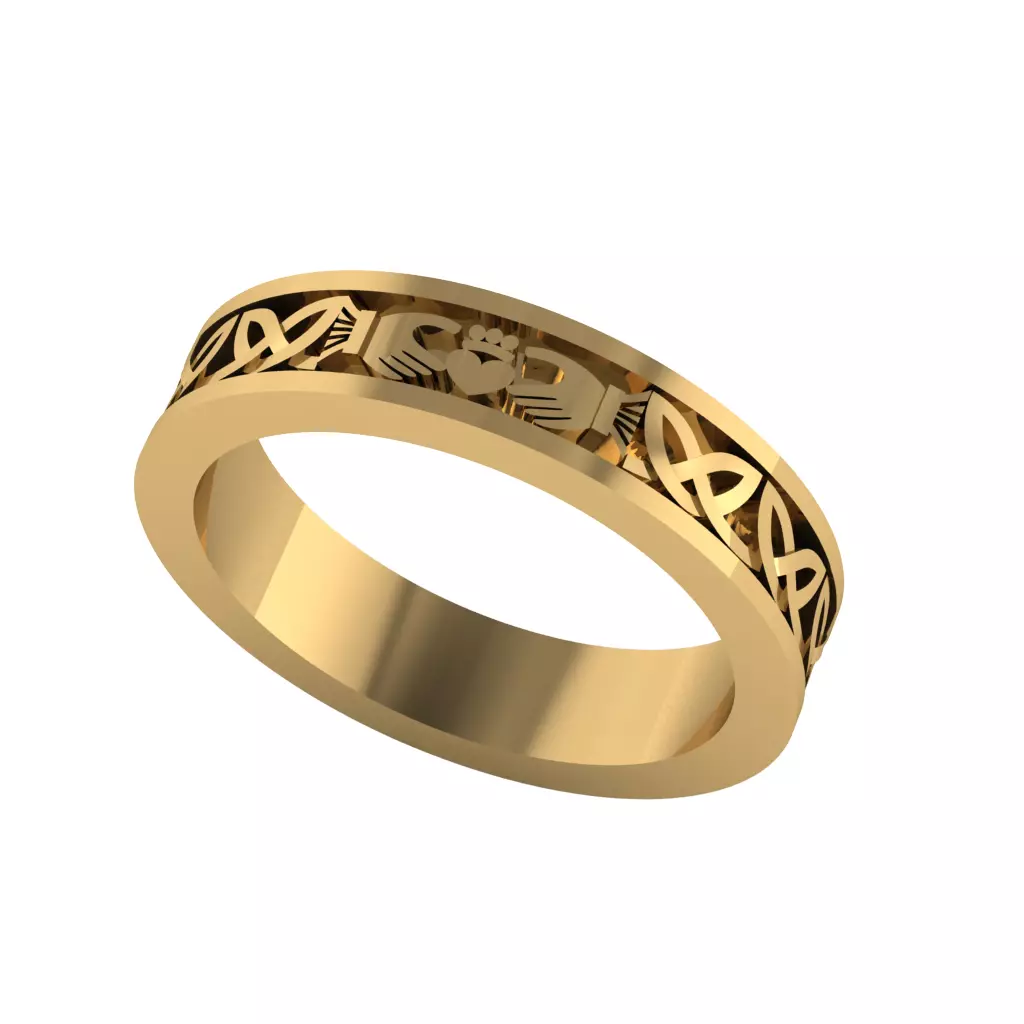 Claddagh band 3D print model