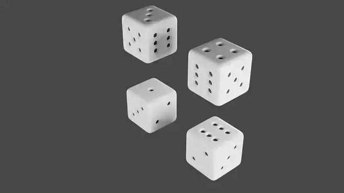 dice 3d model in real size 3D model