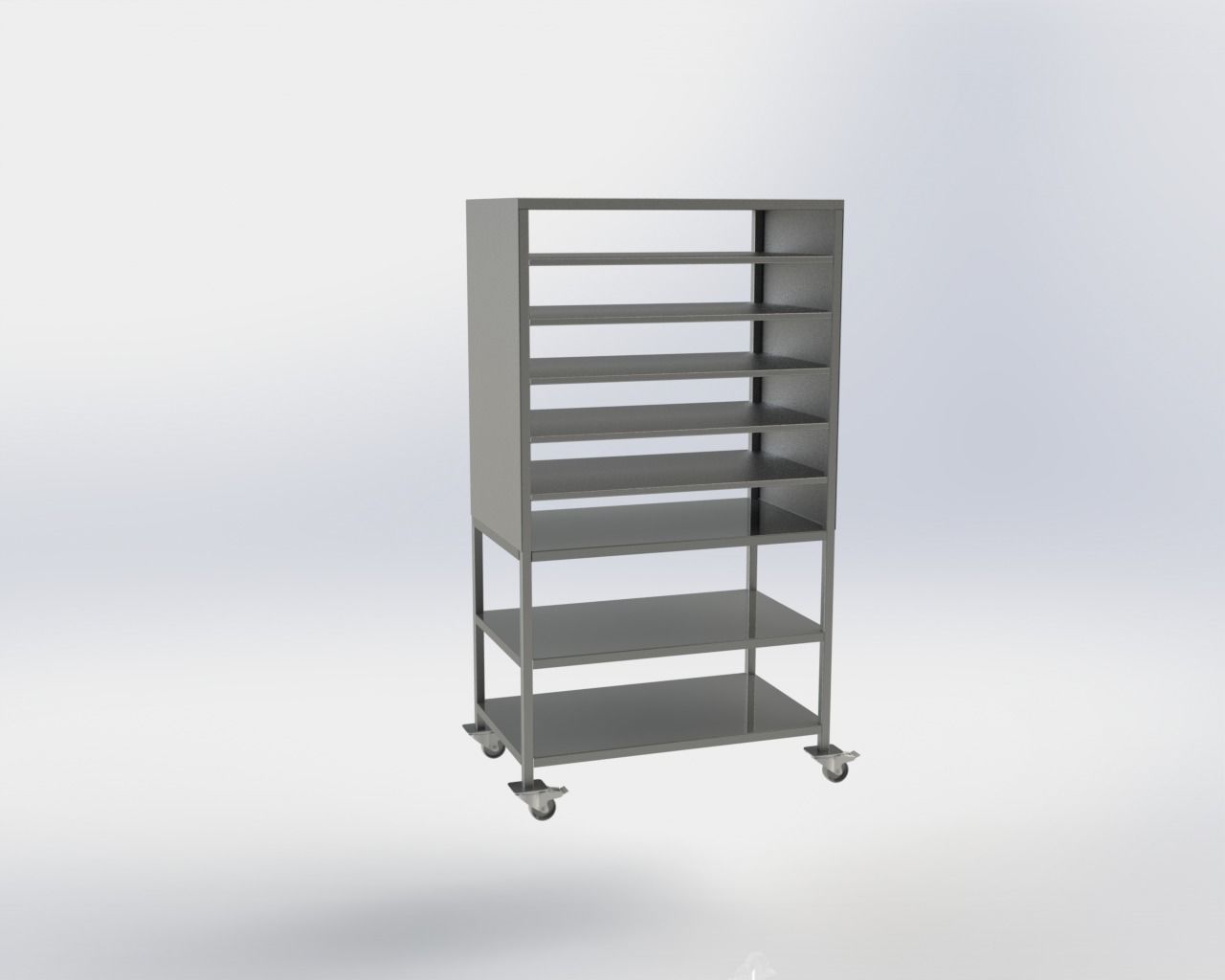 Stainless Steel Rack  3D model_1