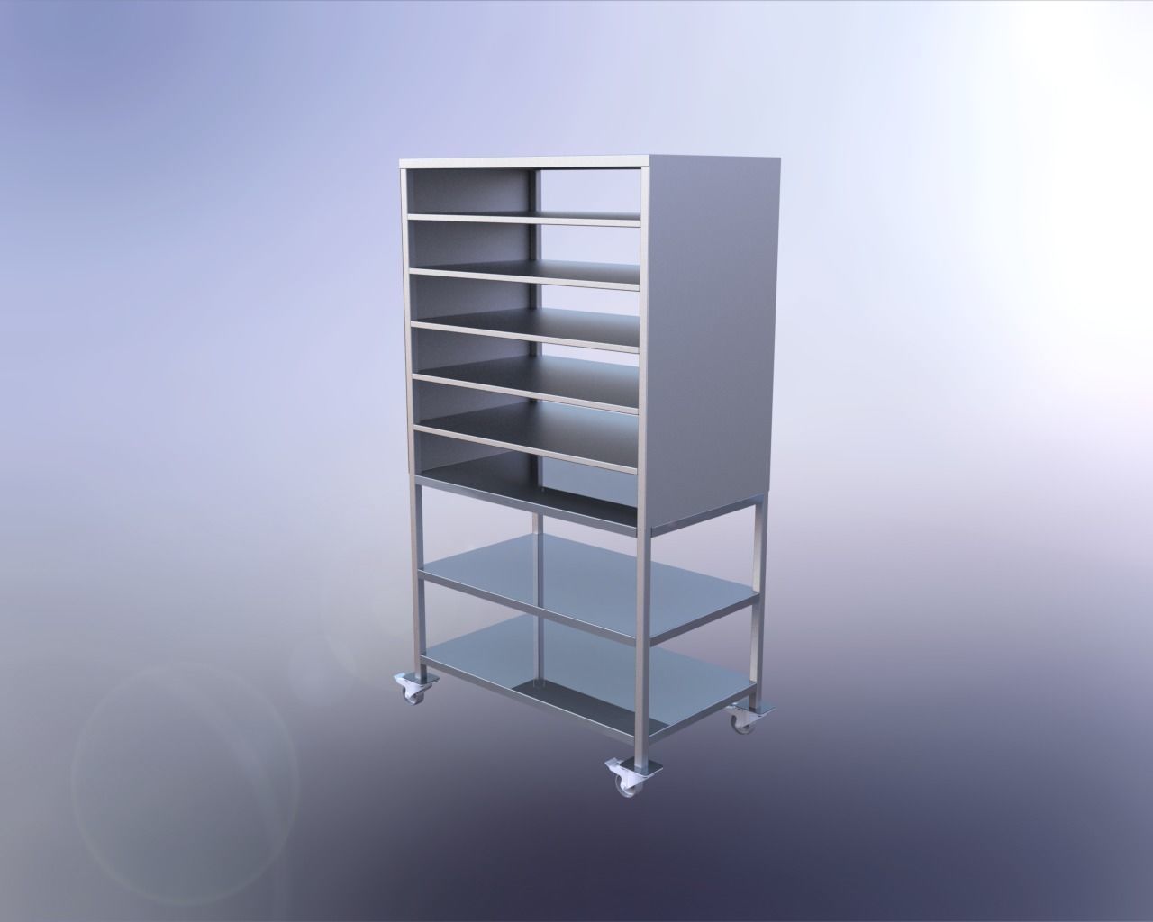 Stainless Steel Rack  3D model_2
