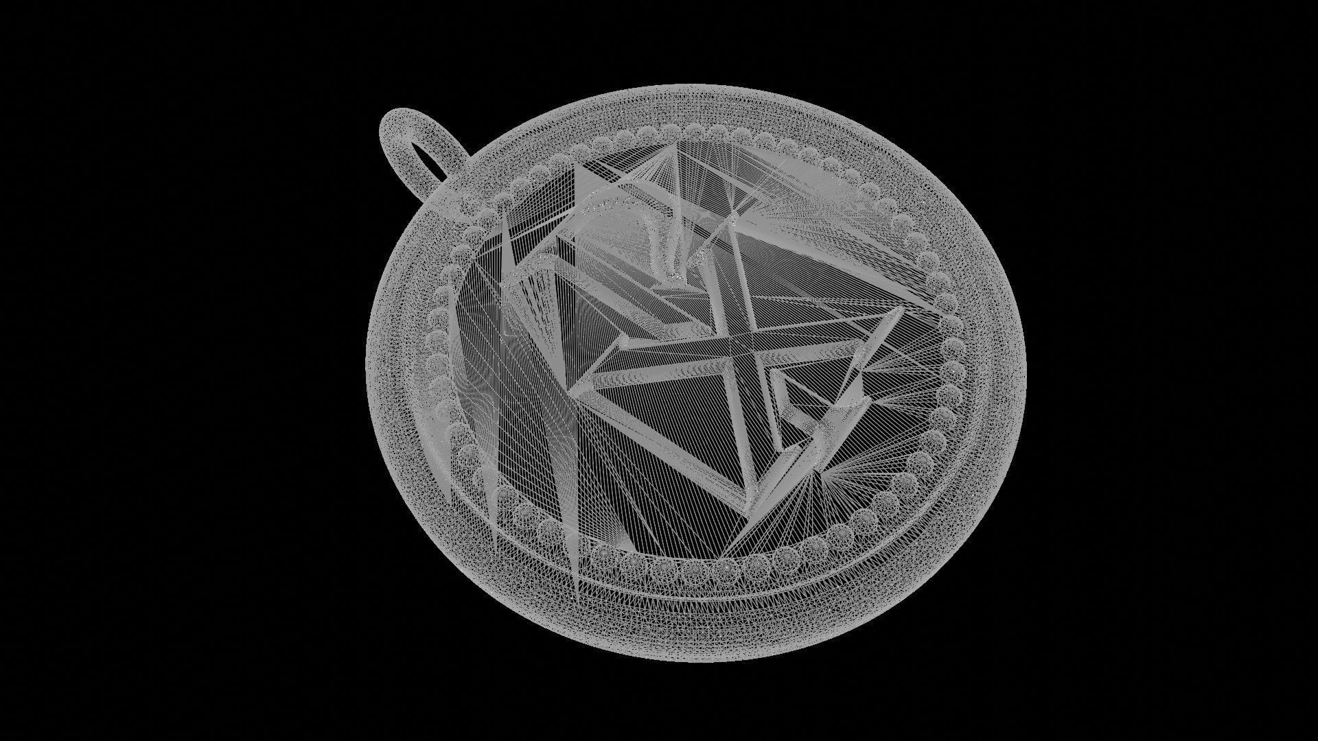 Chi-Rho Medallion 3D print model_6