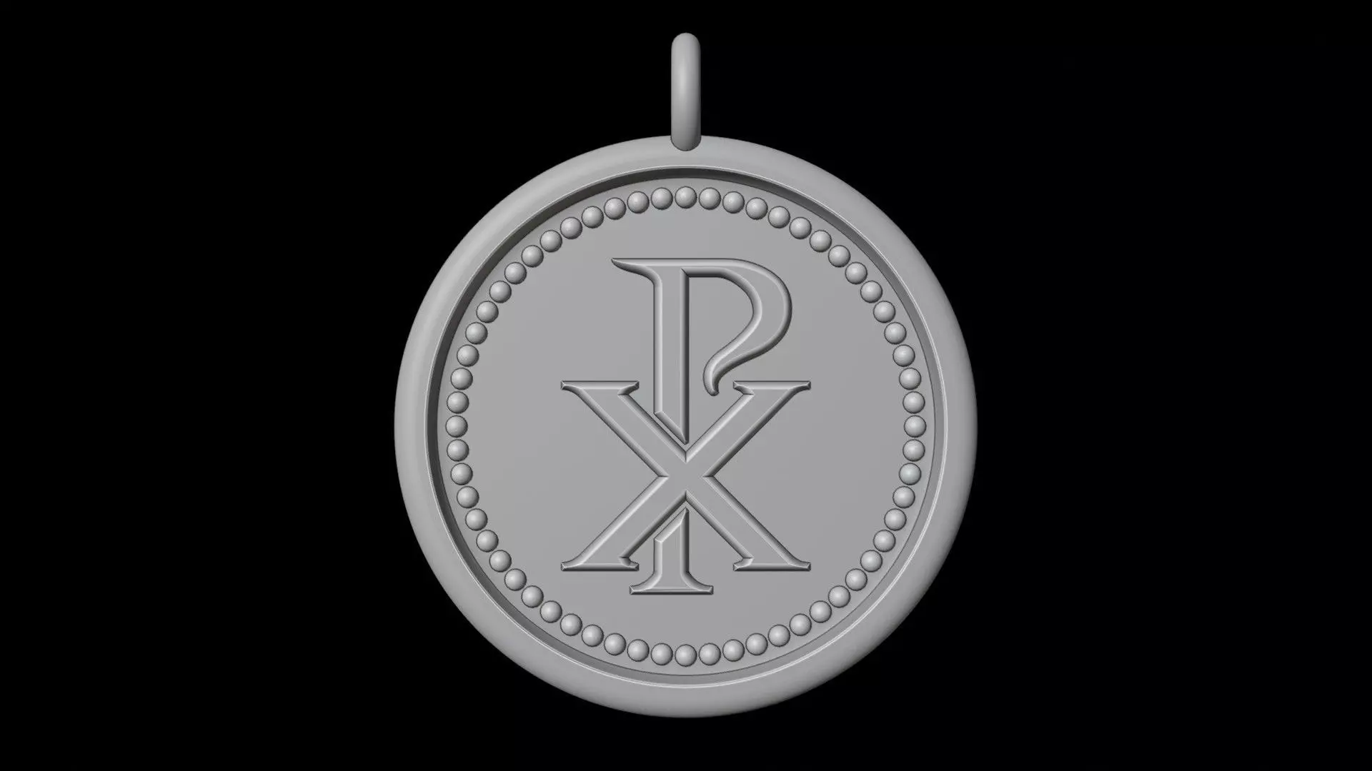 Chi-Rho Medallion 3D print model_0