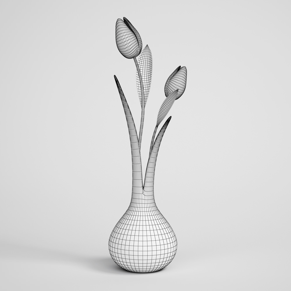 CGAxis flower 3D model_1
