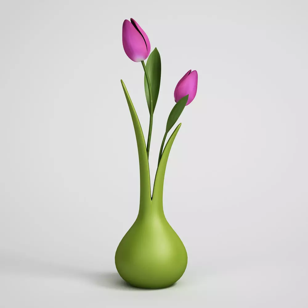 CGAxis flower 3D model_0