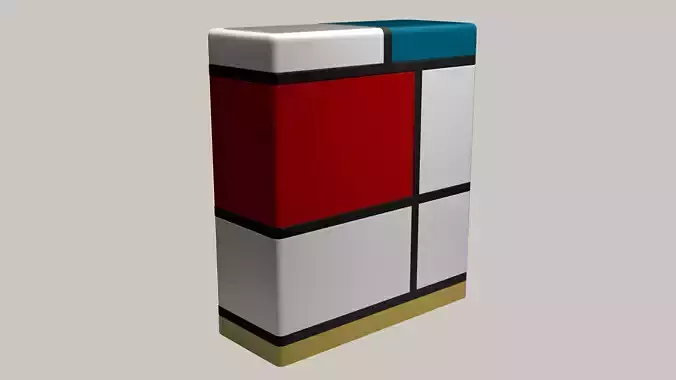 Mondrian commode 3D model