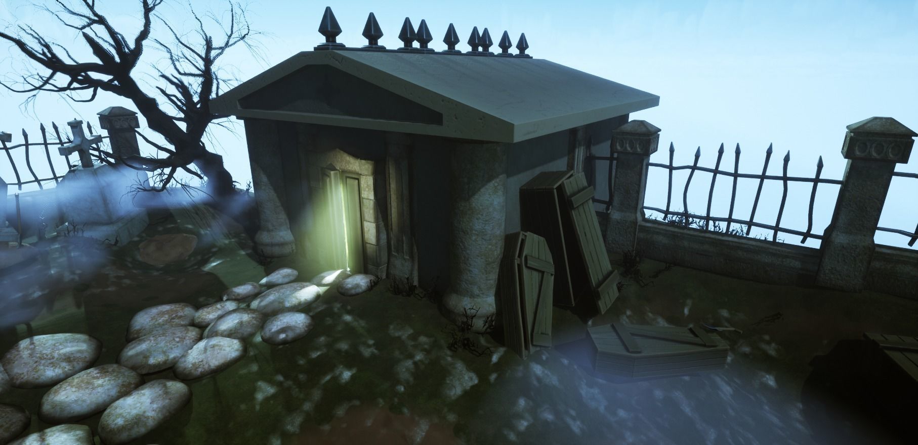 Stylized Graveyard Environment Modular Pack 3D model_10