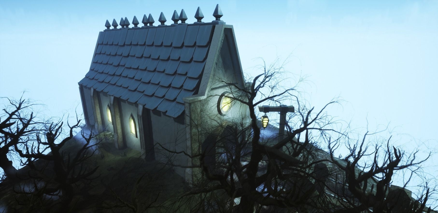 Stylized Graveyard Environment Modular Pack 3D model_11