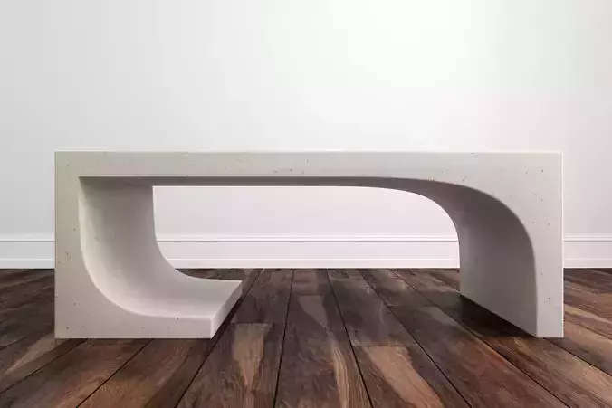 CB2 Slope cement coffee table 
