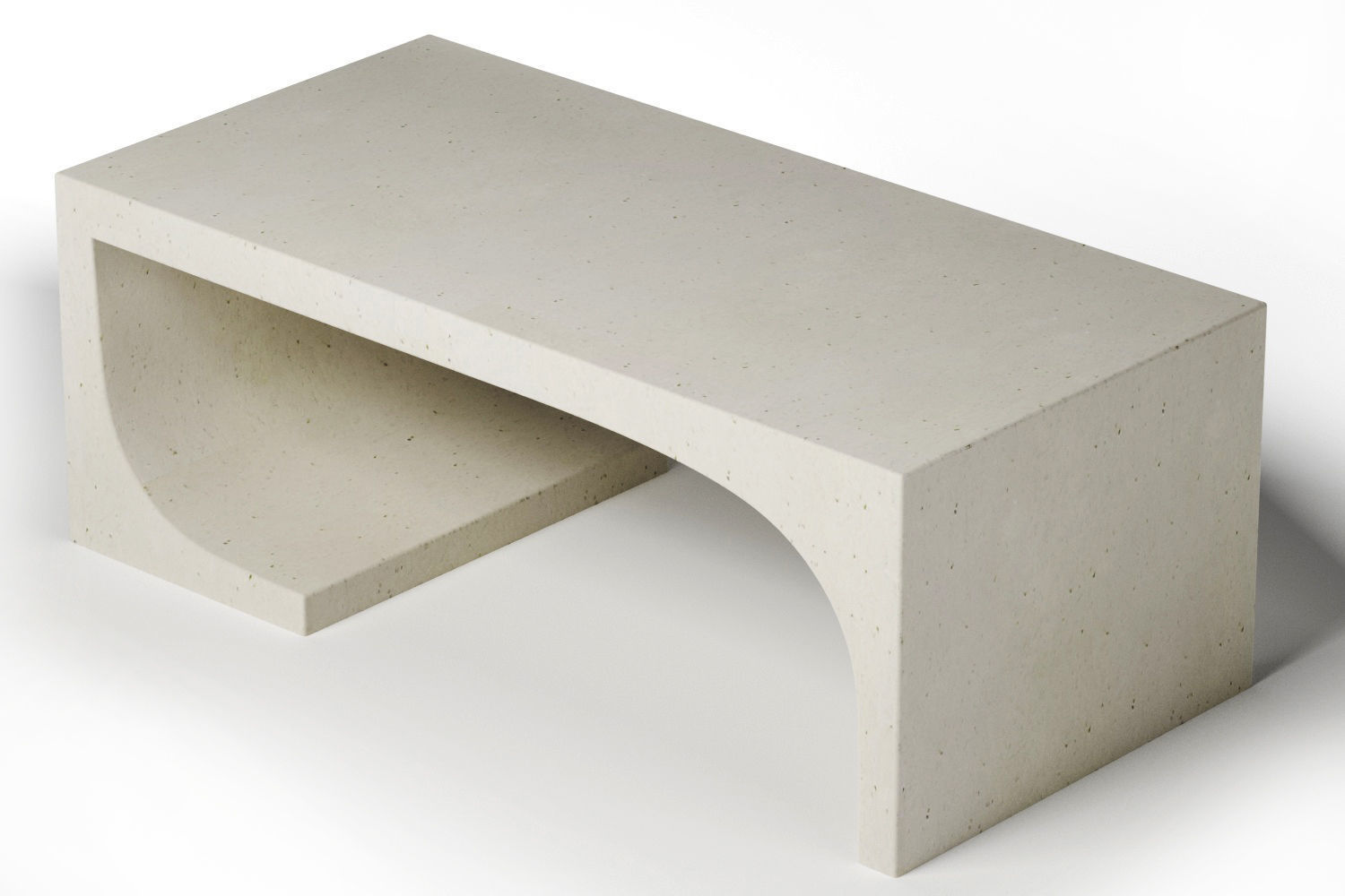 CB2 Slope cement coffee table 3D model CGTrader