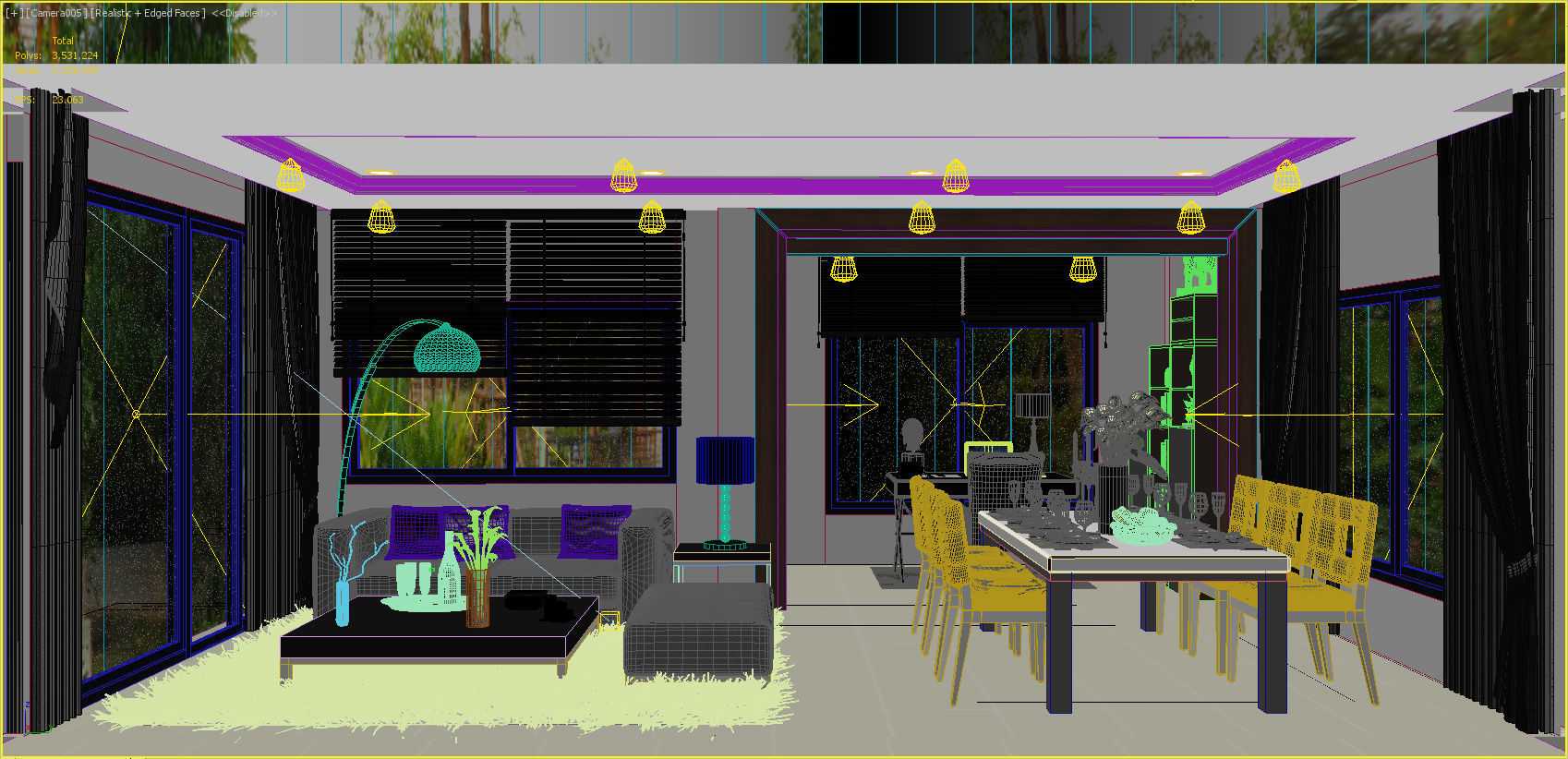 first floor living 3D model_9