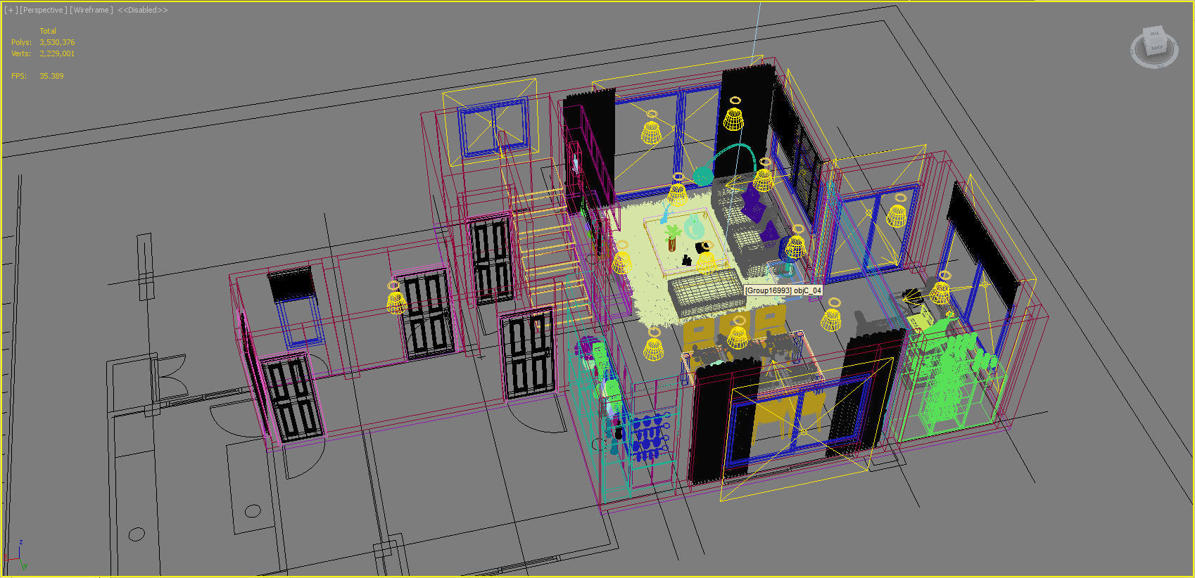 first floor living 3D model_11