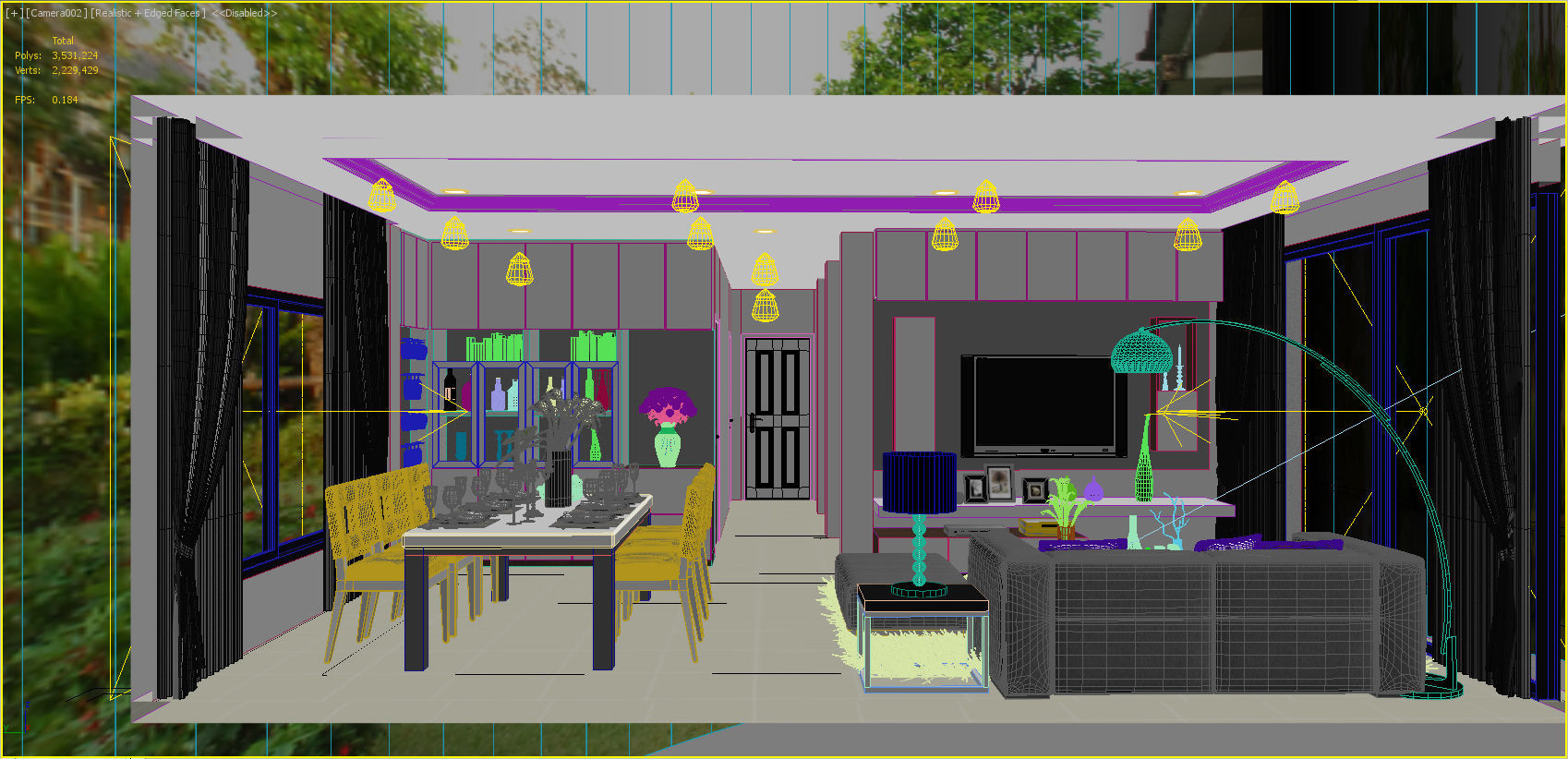 first floor living 3D model_6