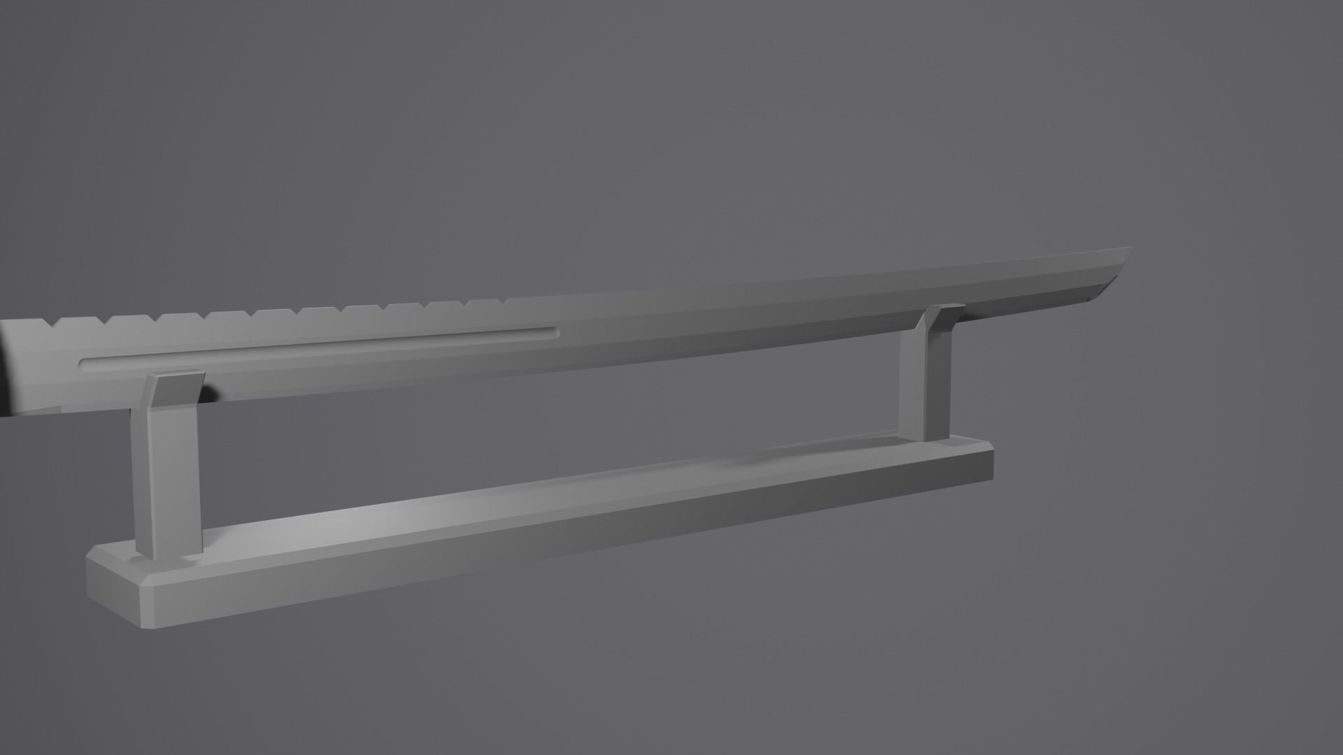 Samurai Sword Low-poly 3D model_9