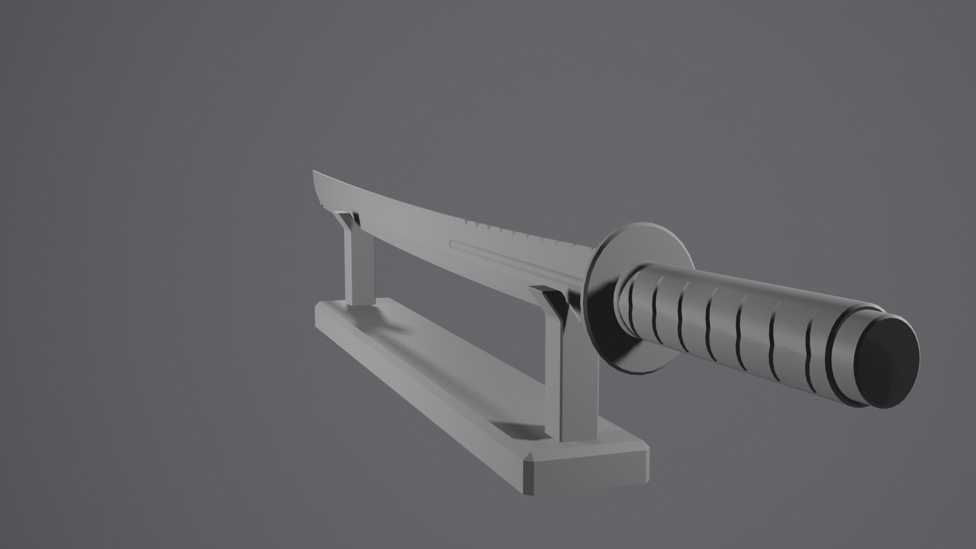 Samurai Sword Low-poly 3D model_7