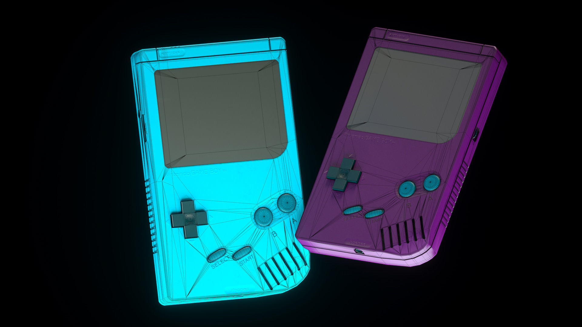 game console Low-poly 3D model_2