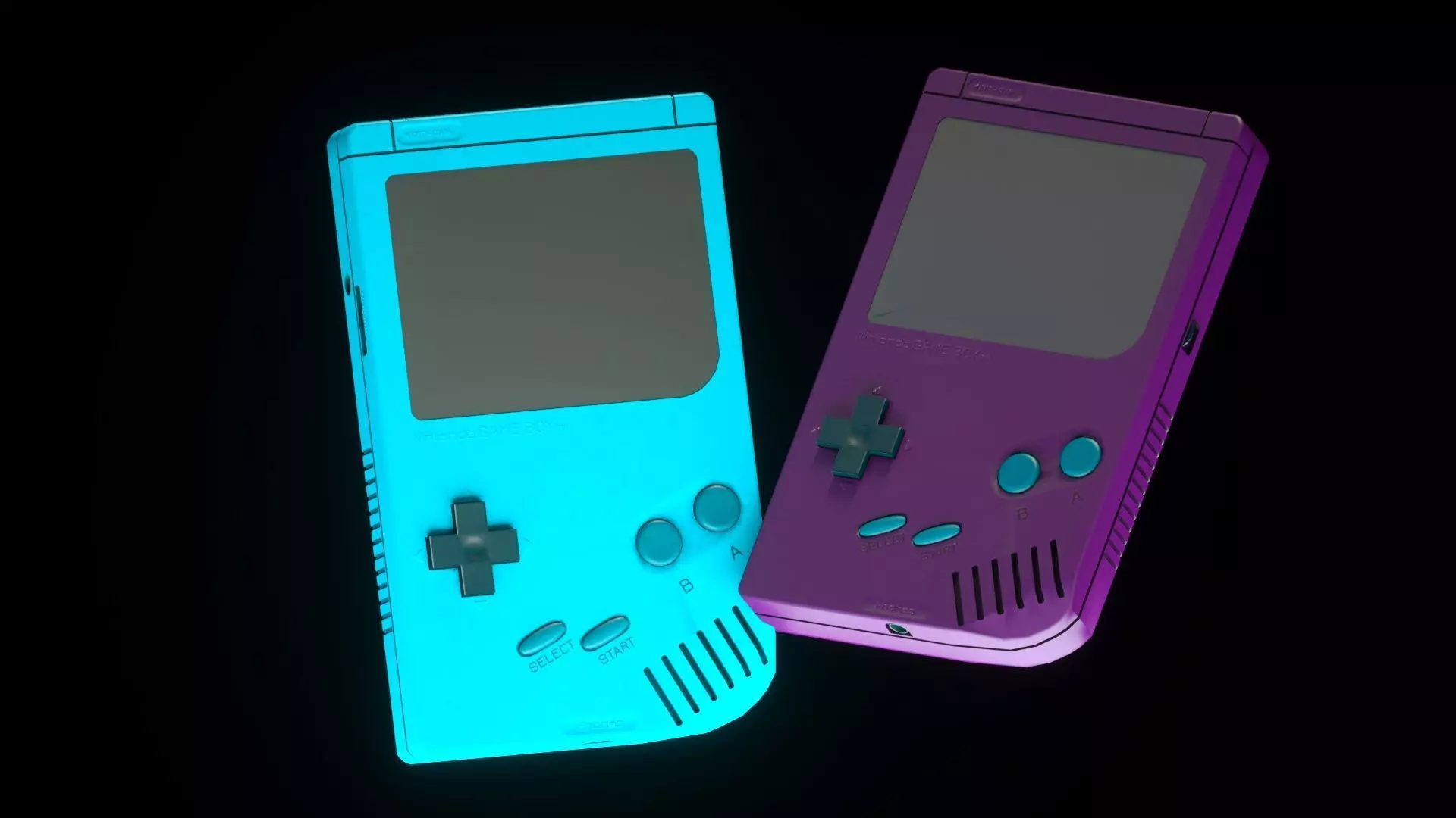 game console Low-poly 3D model_0