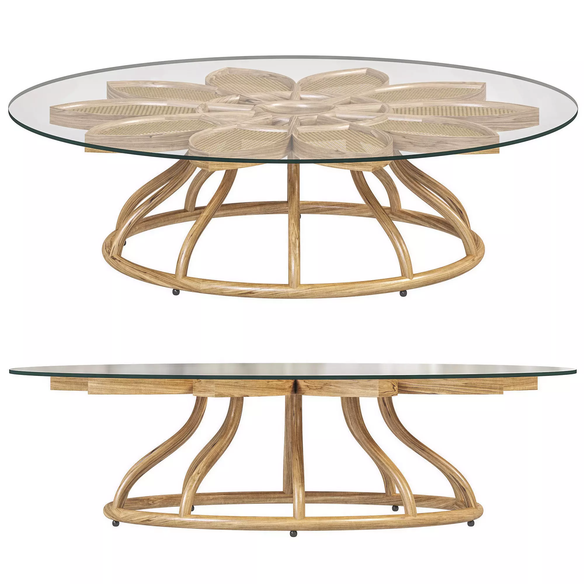 SUNFLOWER COCKTAIL TABLE by bakerfurniture 3D model_0