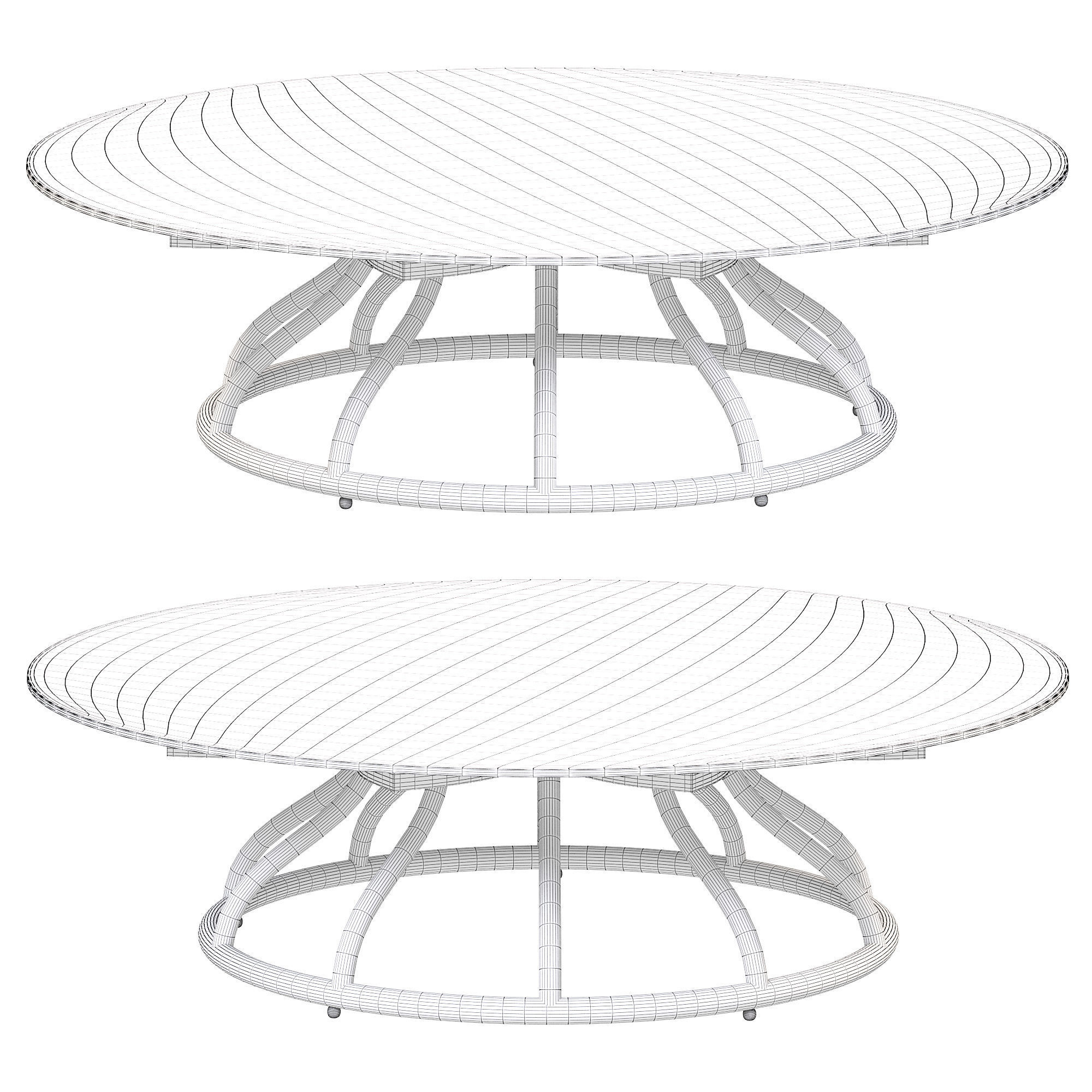 SUNFLOWER COCKTAIL TABLE by bakerfurniture 3D model_3