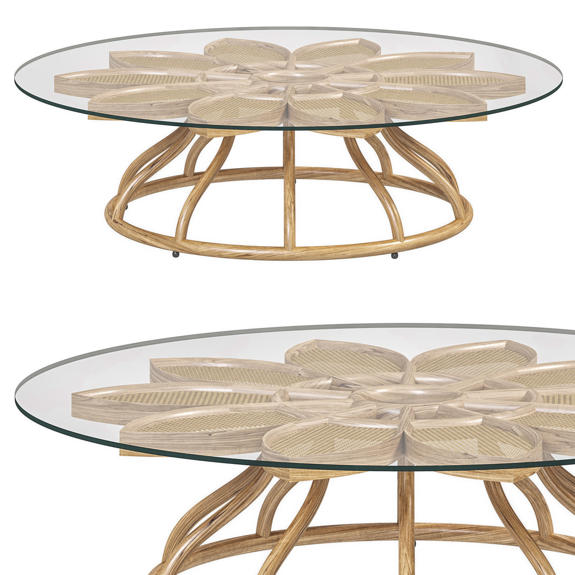 SUNFLOWER COCKTAIL TABLE by bakerfurniture 3D model_1