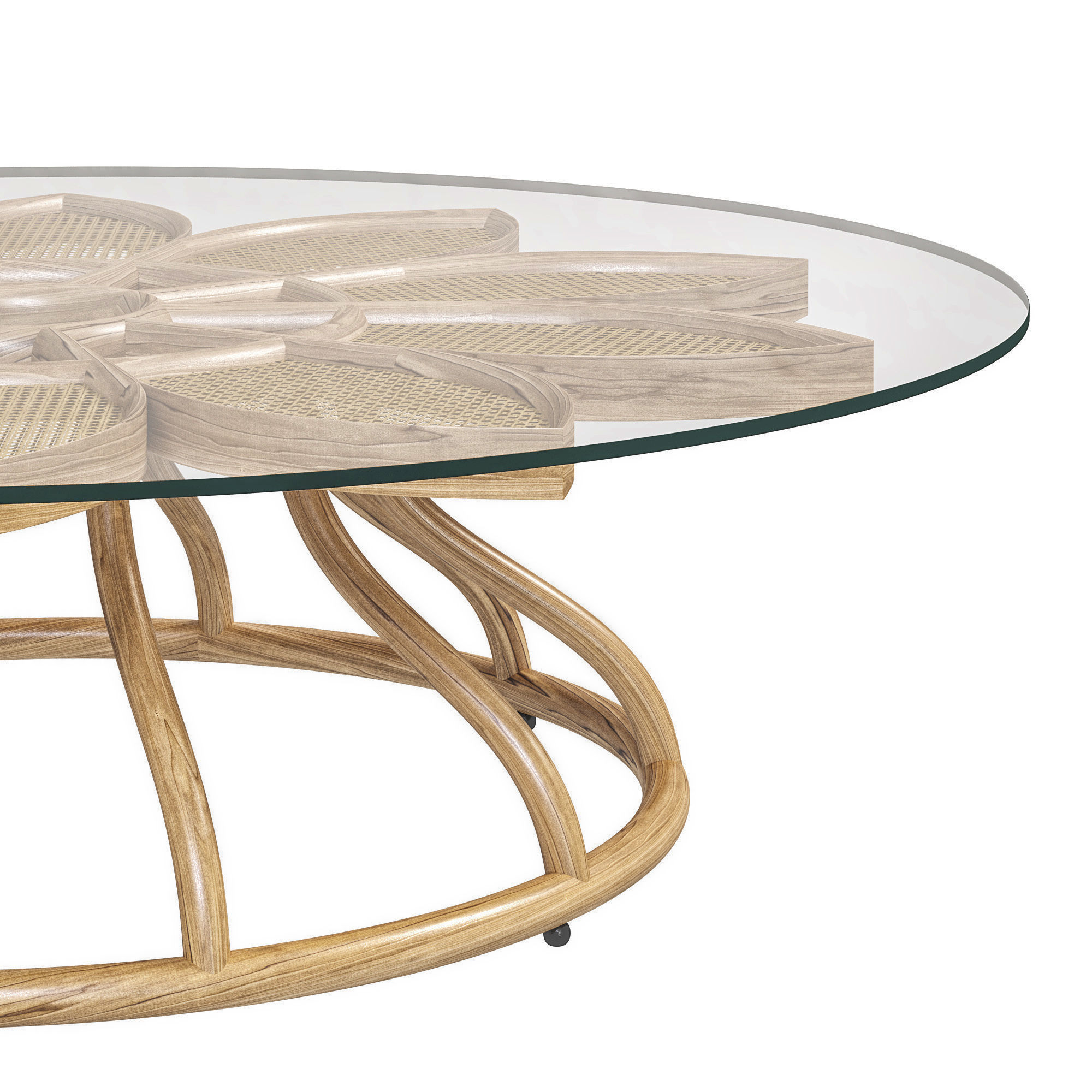 SUNFLOWER COCKTAIL TABLE by bakerfurniture 3D model_2