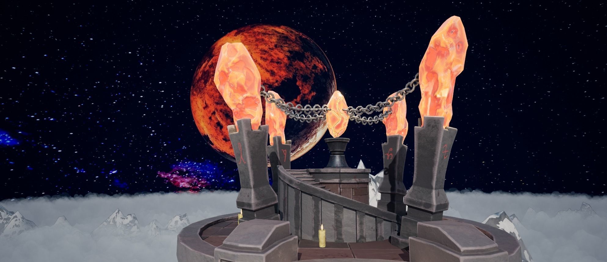 Stylized Crystal Tower Modular Pack Low-poly 3D model_15