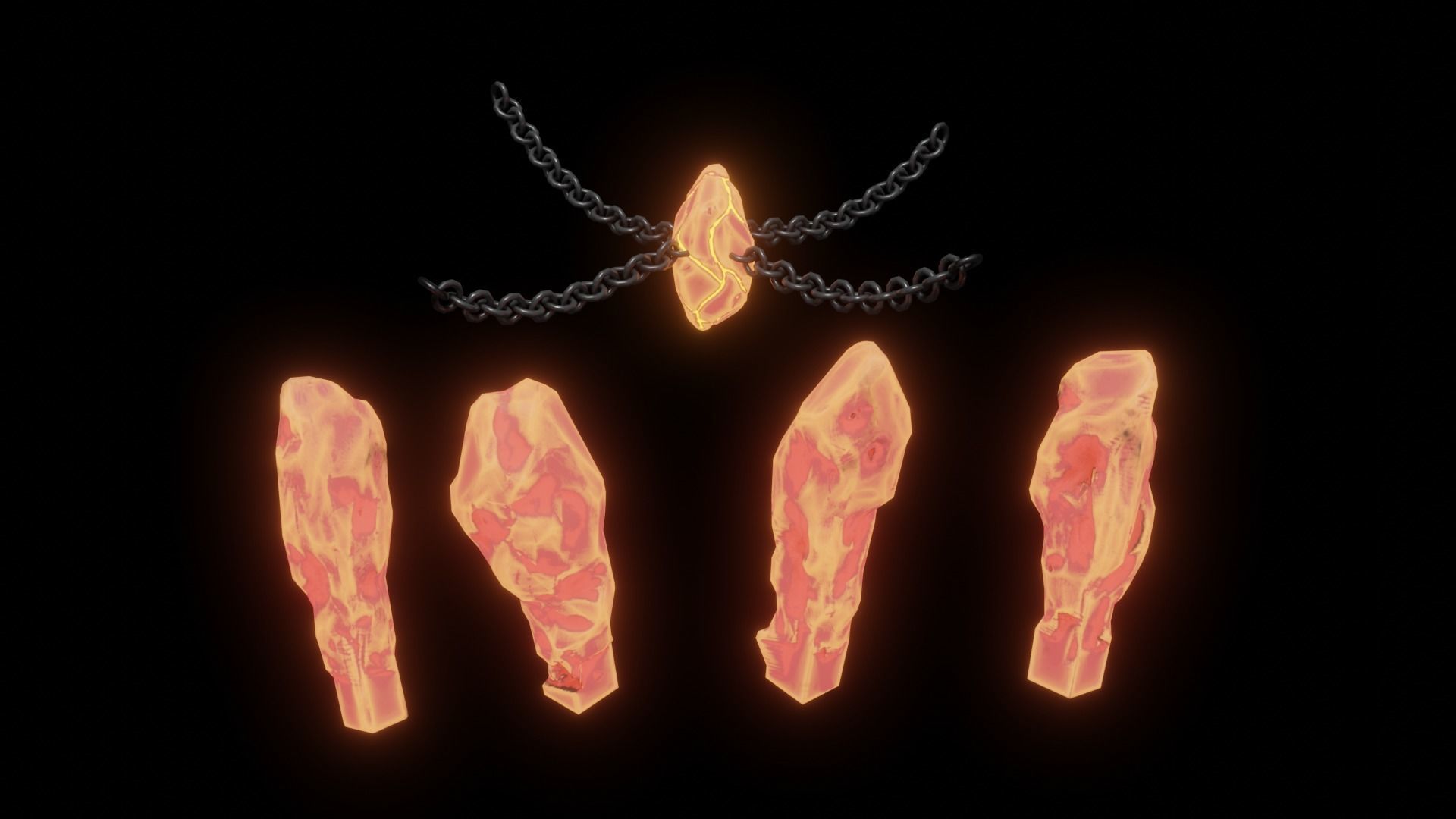 Stylized Crystal Tower Modular Pack Low-poly 3D model_16