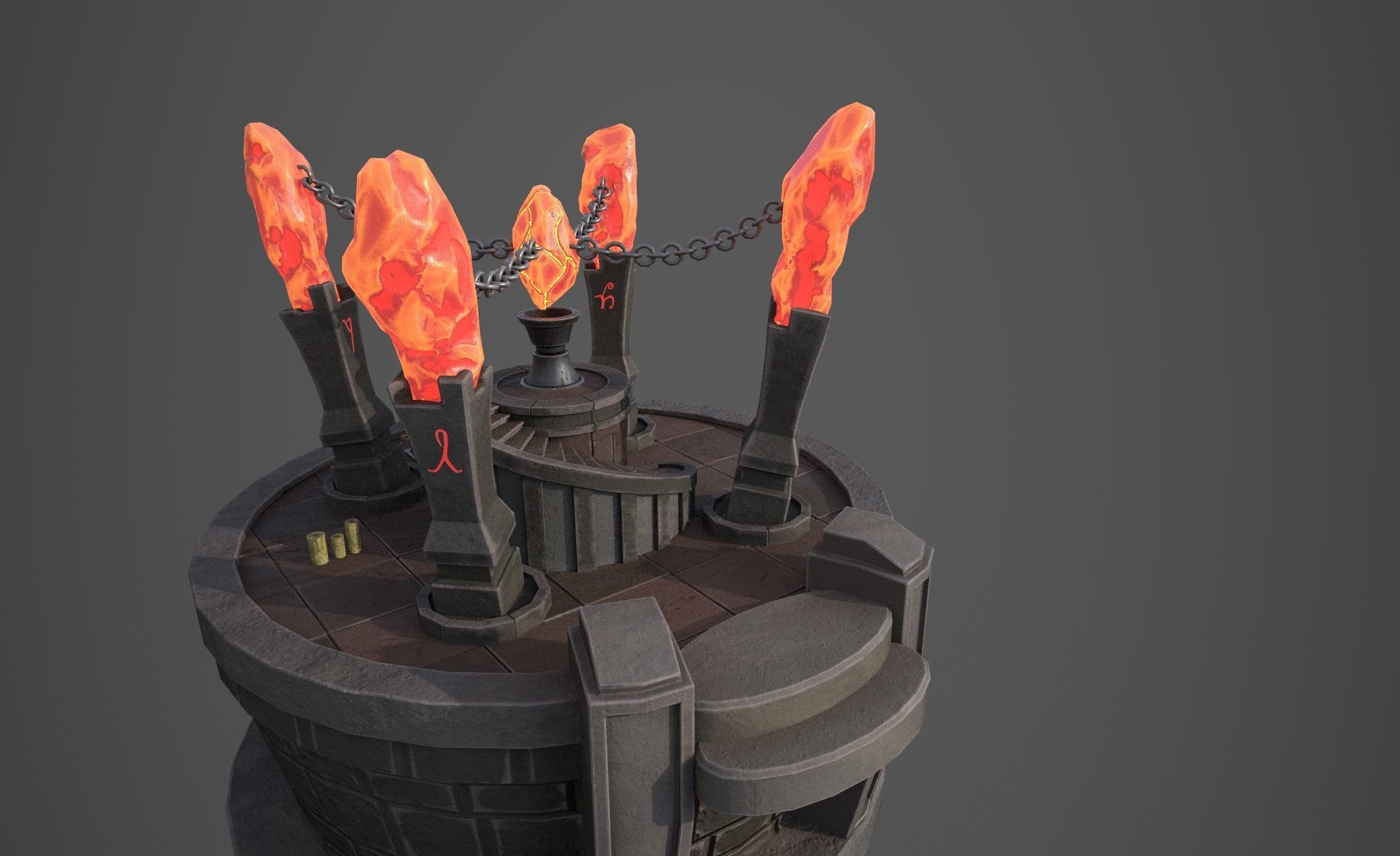 Stylized Crystal Tower Modular Pack Low-poly 3D model_3