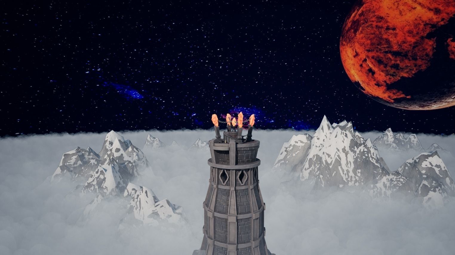 Stylized Crystal Tower Modular Pack Low-poly 3D model_8