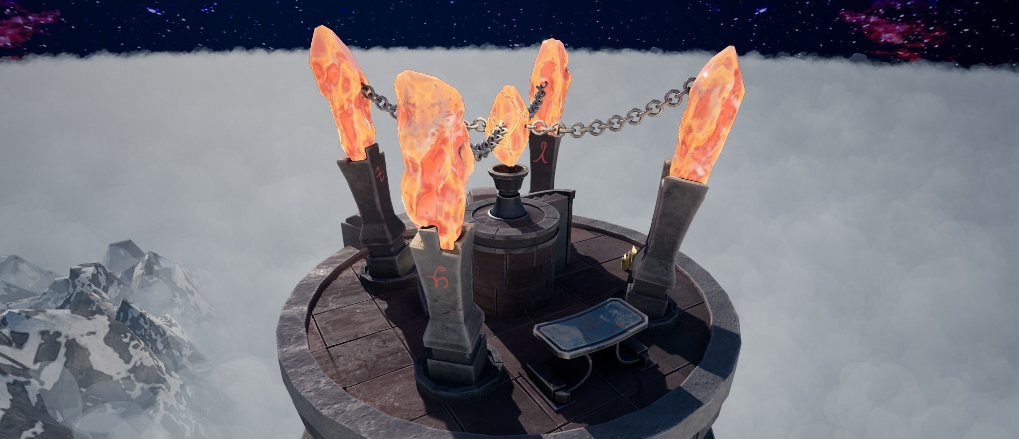 Stylized Crystal Tower Modular Pack Low-poly 3D model_9