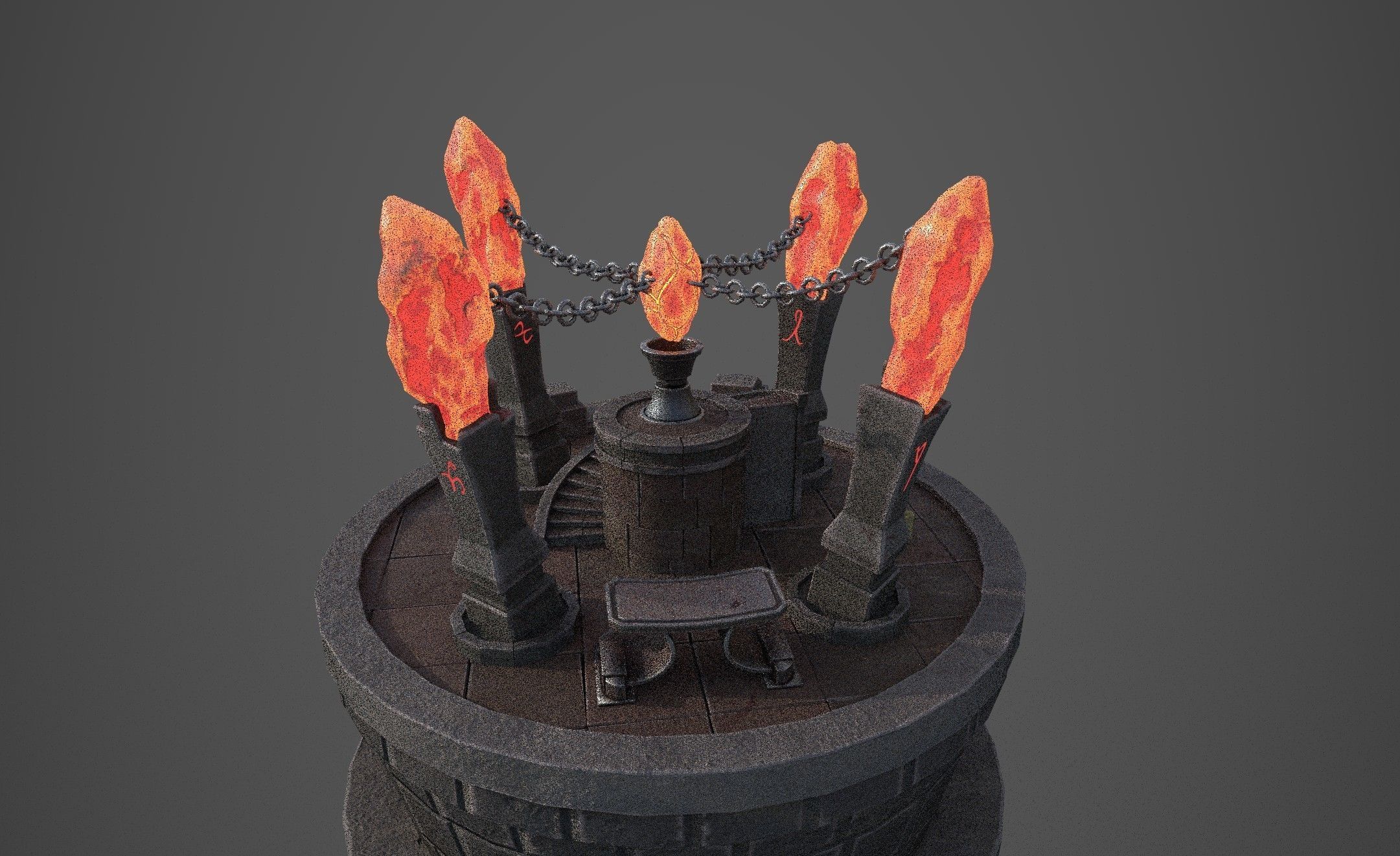 Stylized Crystal Tower Modular Pack Low-poly 3D model_5