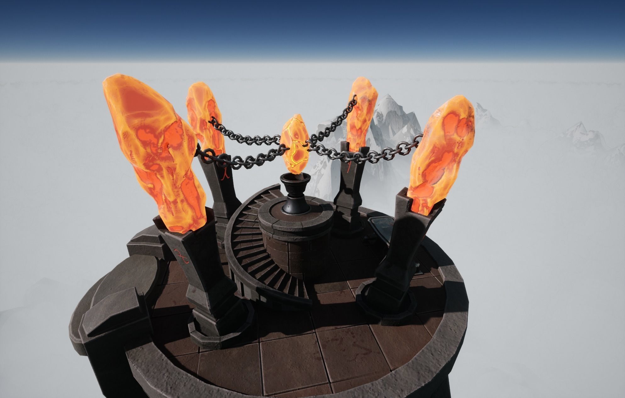 Stylized Crystal Tower Modular Pack Low-poly 3D model_17