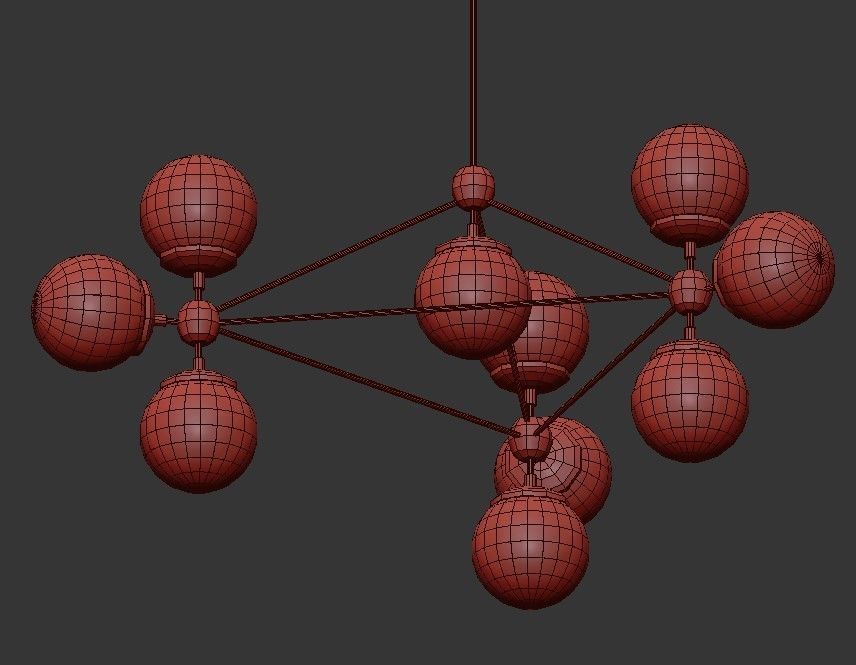 Modo Chandelier 3D model_1