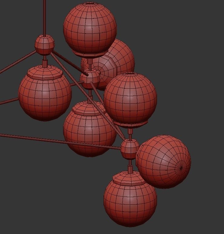Modo Chandelier 3D model_2