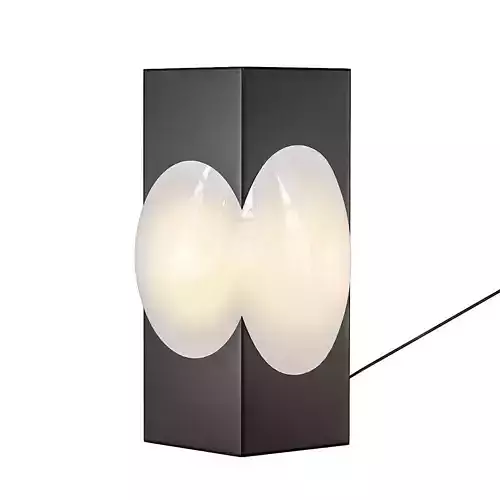 Atlas table lamp with base and light bulb 3D model