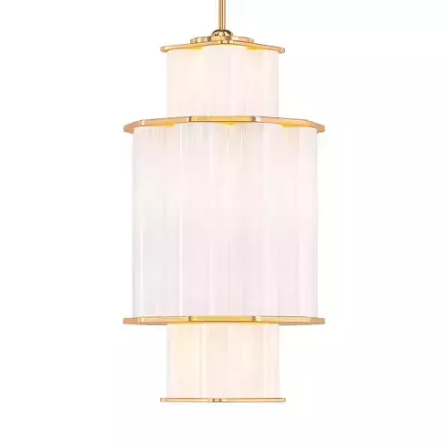 Bauer gold and hanging light fixture 3D model
