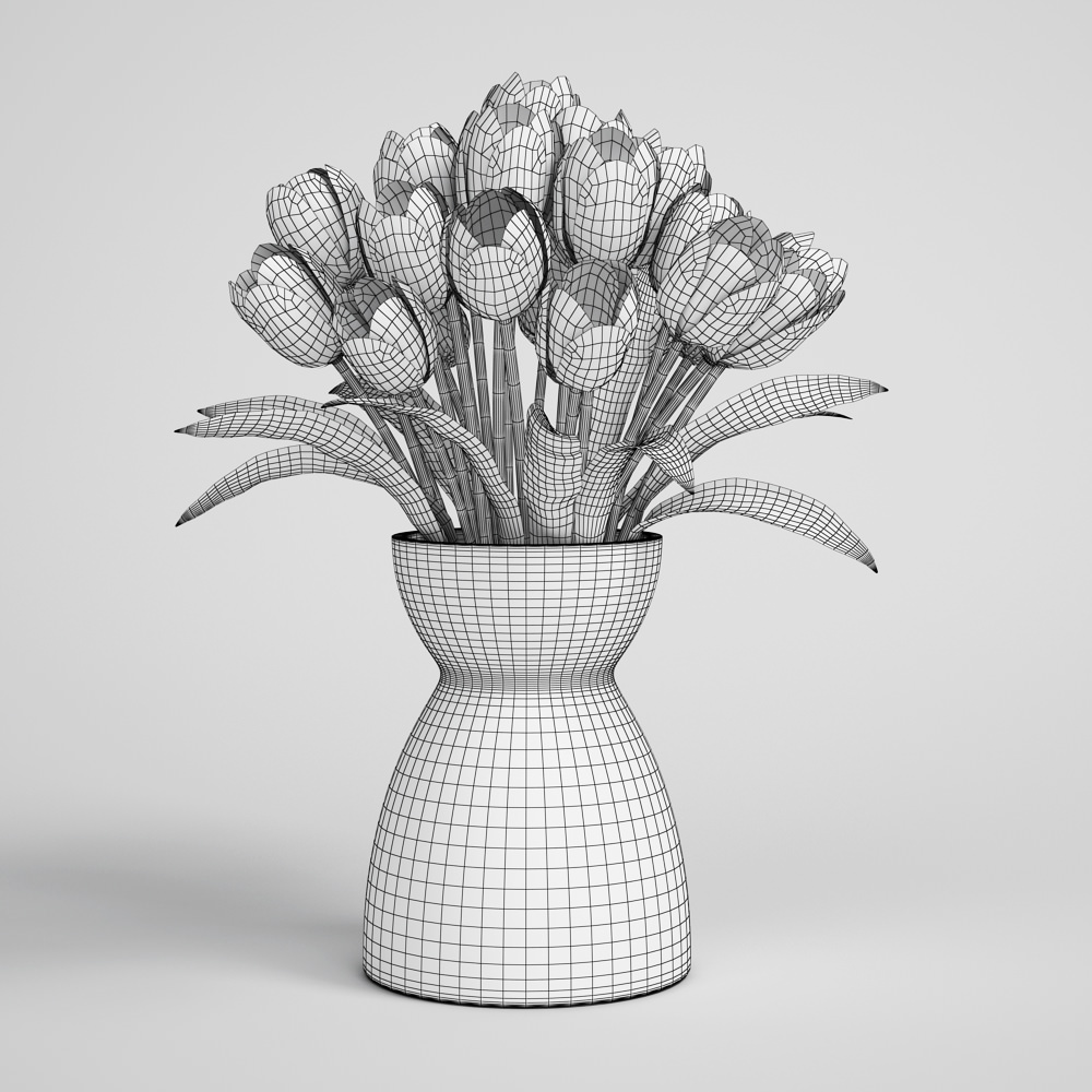 CGAxis flower 3D model_1