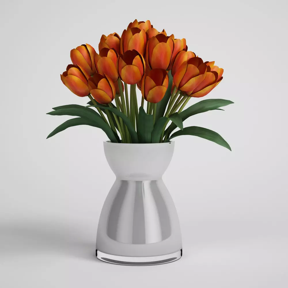 CGAxis flower 3D model_0