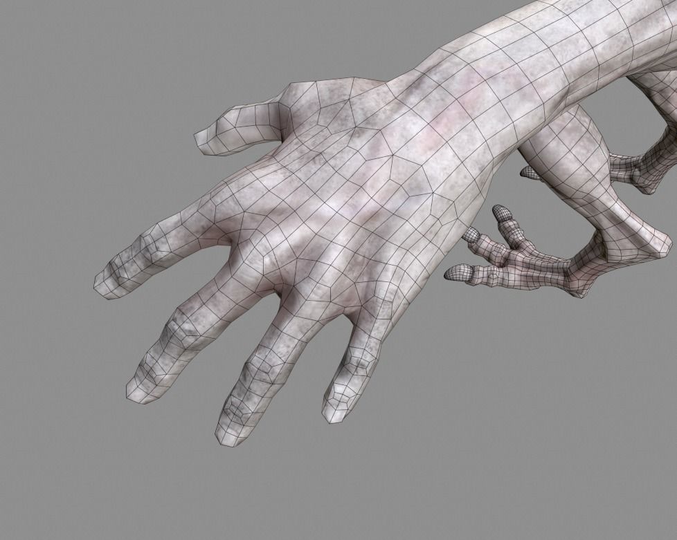 Monster with piercing Low-poly 3D model_14